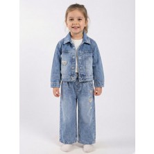Escabel Kız Çocuk 3lü Alt Üst Jean Takmı 1-4 Yaş SET0481