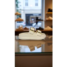 Calx Kadın Çift Tokalı Yazlık Plaj ve Bahçe Terliği - Kalın Tabanlı, Rahat ve Şık Günlük Terlik