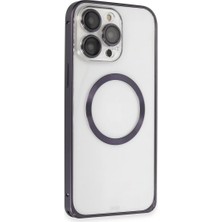 Eco Port Joko Iphone 14 Pro Kılıf Metal Bumper Magneticsafe Kapak - Derin Mor