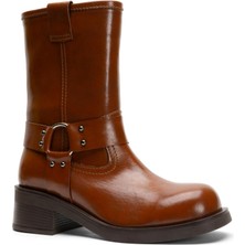 Emienza Orıon Vegan Deri Trok ve Toka Detaylı Bayan Bot