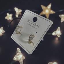 Luckyb Store Damla Taşlı Xuping Halka Küpe
