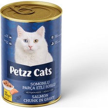 Bzs Petzzcats Somonlu Yetişkin Kedi Konservesi 400 gr 2 Adet