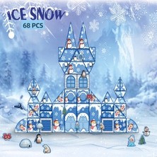 G-Tuğ Outlet Kış Temalı Manyetik Oyuncak Manyetik Blok Seti Stem Oyuncak 68 Parça Dıy Manyetik Küpler Ice Snow