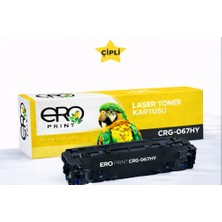 Ero Print CANON CRG-067HY Muadil Toner - 3100 Sayfalık - Çipli Sarı Toner