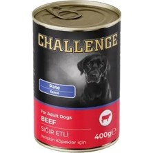Bzs Challenge Pate Sığır Etli Yetişkin Konserve Köpek Maması 2 Adet 400 gr