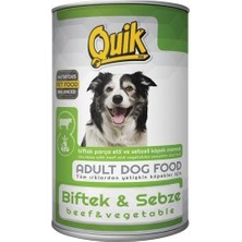 Bzs Quik Biftek ve Sebzeli Köpek Maması Konservesi 2 Adet 415 gr
