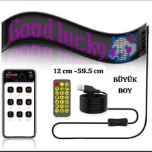 Epilons LED Ekran Matrix Panel Cama Yapışan En Büyük Boy 16X96 LED Sayısı Araba Yazısı 12CM-59.5CM