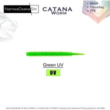 Naniwaosakashi Catana Worm 8cm 10PCS Silikon Yem
