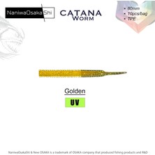 Naniwaosakashi Catana Worm 8cm 10PCS Silikon Yem