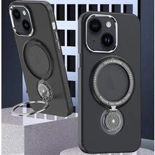 Eldenör Ally iPhone 14 Için Magsafe Uyumlu Standlı Manyetik Silikon KILIF-(5775)