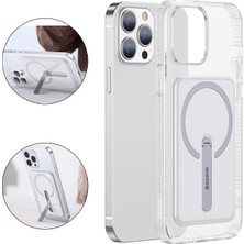 Eldenör Baseus iPhone 13 Pro 6.1inç Manyetik Magsafe Standlı Silikon KILIF-(5775)