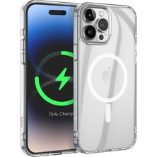 Eldenör Hoco iPhone 15 Pro Max Anti-Fall Darbe Önleyici Airbag Manyetik Magsafe Silikon KILIF-(5775)