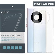 Eldenör Gor Huawei Mate 40 Pro Kılıf Kamera Korumalı Şeffaf Silikon KILIF-(5775)
