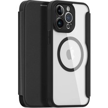Eldenör Dux Ducis iPhone 14 Pro 6.1 Kılıf Skin x Pro Series Magsafe Kapaklı Kılıf Folio CASE-(5775)