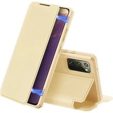 Eldenör Dux Ducis Sm Galaxy Note 20 Kılıf Kapaklı Flip Cover Kılıf Skin Pro Series KILIF-(5775)