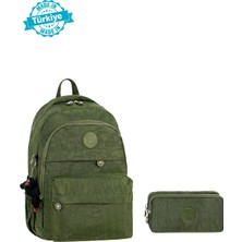 Niss Store Yeni Sezon Lisanslı Krinkıl Kumaş Sırt Çantası, Okul Çantası ve Iki Cepli Kalem Kutusu