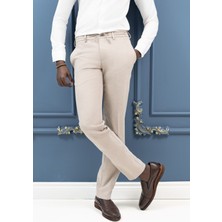 Ecer Regular Fit Beli Iplikli Yan Cepli Astarsız Kışlık Kumaş Pantolon