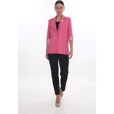White Diamond Double Kol Detaylı Ceket 42 - Pembe