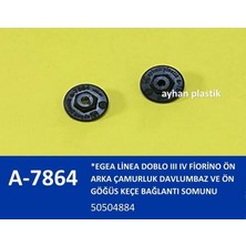 Ayhan A7864 - Ön Arka Çamurluk Davlumbaz ve Ön Göğüs Keçe Bağlantı Somunu Egea Linea Doblo Iıı Iv Fiorino
