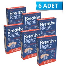 Breathe Right Extra Güçlü Burun Bandı - Ilaçsız Burun Açma - 6 Kutu
