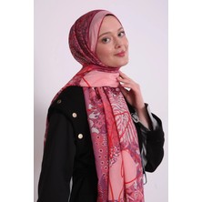 Pembe Luvensara Mix Desen Silk Elite Şal
