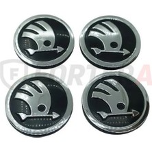 Fortera Jant Göbek Arması Siyah Q55 Üniversal Skoda 1 Adet