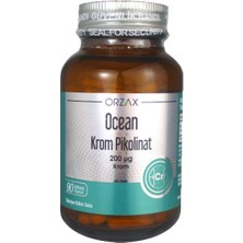Orzax Krom Pikolinat 200 Mcg 90 Kapsül Krom Pikolinat Içeren Takviye Edici Gıda