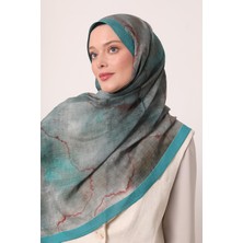 Turkuaz Luvensara Duman Desen Summer Şal