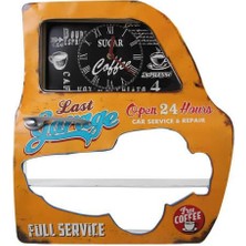 Avensyy Dekoratif Garage Temalı Sarı Araba Kapısı Araba Kapısı Duvar Rafı