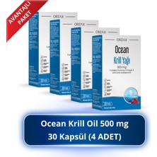Orzax Ocean Krill Oil 500 Mg 30 Kapsül (4 Adet)