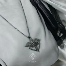 Atas Al Diamond Kadüse (Caduceus) Sağlık Temalı 925 Ayar Gümüş Kolye
