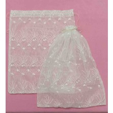 Fnt Desenli Tül Kese 34*44 cm Ebatında 3 Adettir Hediyelik Bohçalık Çeyizlik