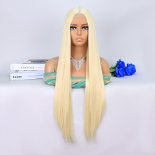 Platin Sarısı Ekstra Uzun Tül Peruk