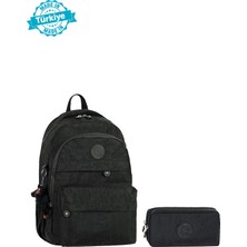 Niss Store Yeni Sezon Unisex Lisanslı Krinkıl Kumaş Okul, Sırt Çantası ve Iki Cepli Kalem Kutusu