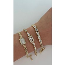 Luckyb Store 5 Taşlı Zincir Xuping Bileklik