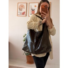 İndigo Konsept Seren Salaş Örgü Desenli Kadın Omuz Çantası