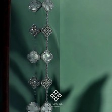Atas Al Diamond Yonca Tasarım 925 Ayar Gümüş Bileklik Özel Seri