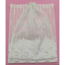 Fnt Desenli Tül Kese 40*52 cm Ebatında 2 Adettir Hediyelik Bohçalık Çeyizlik