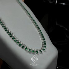 Atas Al Diamond Zümrüt Gecesi Gerdanlık 925 Ayar Gümüş | Beyaz Altın Kaplama