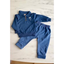 Deco Yakalı Düğmeli Kot Takım