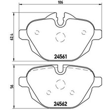 Brembo P06064 Fren Balatası Arka Bmw G30 G31 G38 G32 G11 G12 G01 G08 G02 G05 G06 F10 F11 F18 F25 F26 E89 34218847062