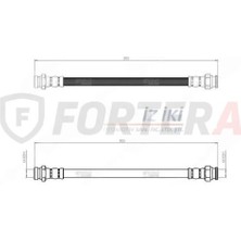 Fortera Fren Hortumu Arka Sağ Accent Iıı Era Rio Iı 05-10