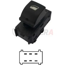 Fortera Cam Düğmesi Siyah C-Elysee 301