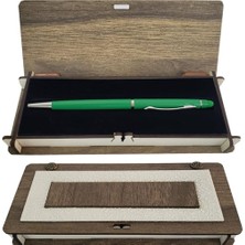 Avensyy Deri Ahşap Kutulu Yeşil Dokunmatik Kalem