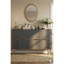 Yumedi Design KA1215A - Shumen Konsol, Tv Sehpası, Çok Amaçlı Dolap ve Kahve Köşesi 120CM Antrasit