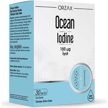 Orzax Ocean Lodin Iyot Takviye Edici Gıda 30 ml Her Bir Damla Için 150 Mcg Oral Damla ( 1 Adet )