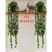 B&Nine 2'li Yapay Yeşil Sarkıt Bitki Çiçek Okaliptus