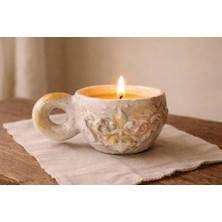 Cogo Seramik El Yapımı Seramik Balmumu Mum – Vintage Minimal Tasarım