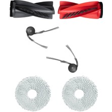 Ropalde Roborock Qrevo Curvx Robot Süpürge Uyumlu Ana Fırça, Yan Fırça, Mop Bezi- 6'lı Yedek Parça Seti