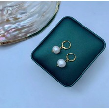 Taşmir Sertifikalı Hakiki Inci Çelik Küpe